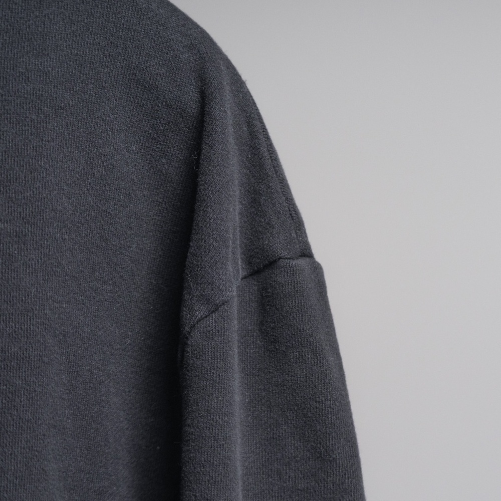 AllSaints Men’s Lg Hoodie Raven Black Pullover French Terry Pocket LS Sweatshirt - Picture 10 of 16